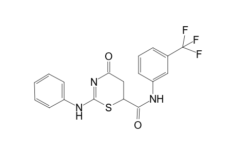 4-Oxo-2-(phenylamino)-N-[3-(trifluoromethyl)phenyl]-5,6-dihydro-4H-1,3-thiazine-6-carboxamide