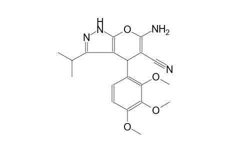 pyrano[2,3-c]pyrazole-5-carbonitrile, 6-amino-1,4-dihydro-3-(1-methylethyl)-4-(2,3,4-trimethoxyphenyl)-