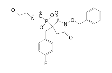 2-HYDROXYETHANAMINIUM-HYDROGEN-[1-BENZYLOXY-3-(4-FLUOROBENZYL)-2,5-DIOXOPYRROLIDIN-3-YL]-PHOSPHONATE