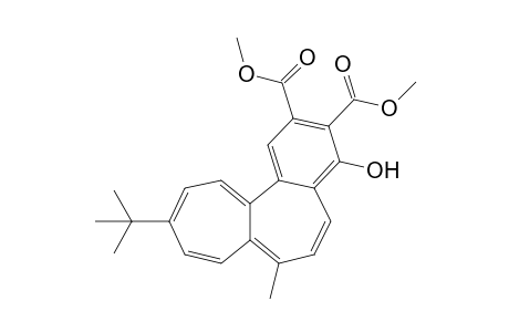 Dimethyl 4-hydroxy-10-(t-butyl)-7-methylbenzo[a]heptalene-2,3-dicarboxylate