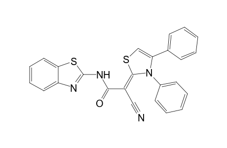 N-(Benzothiazol-2-yl)-2-cyano-2-(3,4-diphenylthiazol-2-ylidene)acetamide