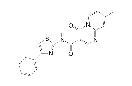 8-Methyl-4-oxo-N-(4-phenylthiazol-2-yl)-4H-pyrido[1,2-a]pyrimidine-3-carboxamide