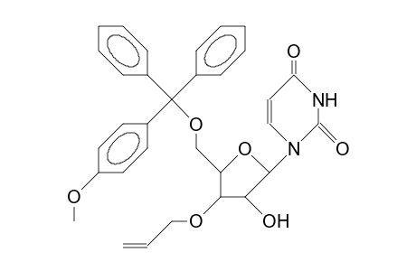 1-(5-O-<4-Monomethoxy-trityl>-3'-O-allyl-B-D-xylofuranosyl)-uracil