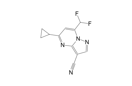 5-cyclopropyl-7-(difluoromethyl)pyrazolo[1,5-a]pyrimidine-3-carbonitrile