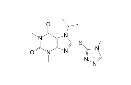 7-isopropyl-1,3-dimethyl-8-[(4-methyl-4H-1,2,4-triazol-3-yl)sulfanyl]-3,7-dihydro-1H-purine-2,6-dione