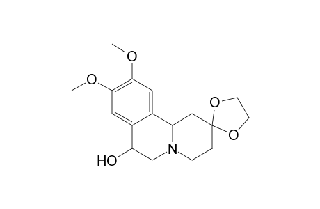 Spiro[2H-benzo[a]quinolizine-2,2'-[1,3]dioxolan]-7-ol, 1,3,4,6,7,11b-hexahydro-9,10-dimethoxy-, cis-