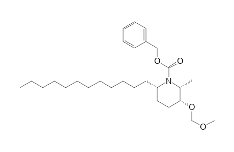 1-Piperidinecarboxylic acid, 6-dodecyl-3-(methoxymethoxy)-2-methyl-, phenylmethyl ester, [2R-(2.alpha.,3.alpha.,6.alpha.)]-