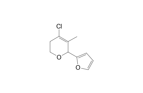 4-Chloro-6-(furan-2-yl)-5-methyl-3,6-dihydro-2H-pyran