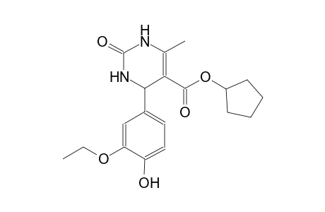 cyclopentyl 4-(3-ethoxy-4-hydroxyphenyl)-6-methyl-2-oxo-1,2,3,4-tetrahydro-5-pyrimidinecarboxylate