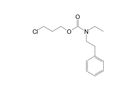 Carbonic acid, monoamide, N-(2-phenylethyl)-N-ethyl-, 3-chloropropyl ester