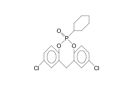 2,10-Dichloro-6-cyclohexyl-12H-dibenzo(D,G)(1,3,2)dioxaphosphocin 6-oxide