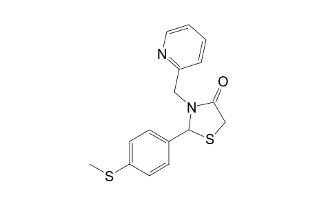 2-(4-(methylthio)phenyl)-3-(pyridin-2-ylmethyl)thiazolidin-4-one