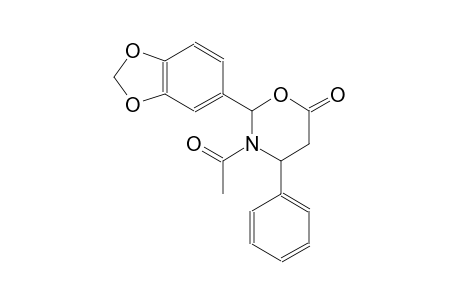 3-acetyl-2-(1,3-benzodioxol-5-yl)-4-phenyltetrahydro-6H-1,3-oxazin-6-one