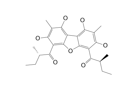 1,3,7,9-TETRAHYDROXY-2,8-DIMETHYL-4,6-DI-(2-METHYLBUTANOYL)-DIBENZOFURAN