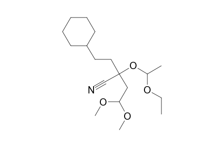 2-(2-cyclohexylethyl)-2-(1-ethoxyethoxy)-4,4-dimethoxy-butanenitrile
