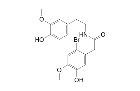 2-(2-Bromo-5-hydroxy-4-methoxyphenyl)-N-(4-hydroxy-3-methoxyphenethyl)acetamide