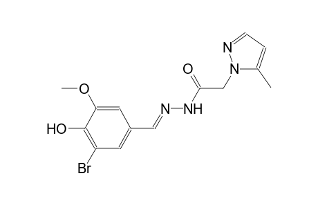N'-[(E)-(3-bromo-4-hydroxy-5-methoxyphenyl)methylidene]-2-(5-methyl-1H-pyrazol-1-yl)acetohydrazide