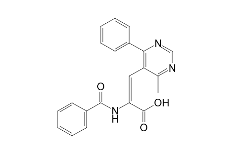 (E)-2-(Benzoylamino)-3-(4-methyl-6-phenylpyrimidin-5-yl)-propenoic acid