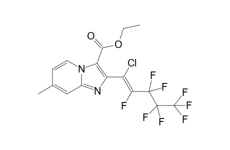 Ethyl 2-(1-chloroperfluoropent-1-enyl)-5-methylimidazo[1,2-a]pyridine-1-carboxylate