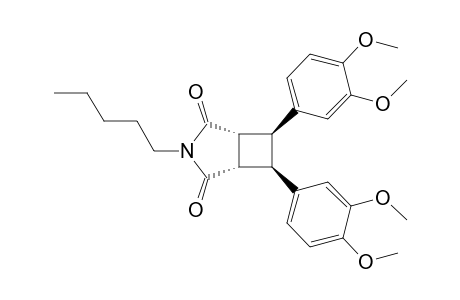 N-(n-Pentyl)- 3.beta.,4.beta.-bis(3',4'-dimethoxyphenyl)-1.alpha.,2.alpha.-cyclobutanedicarboximide