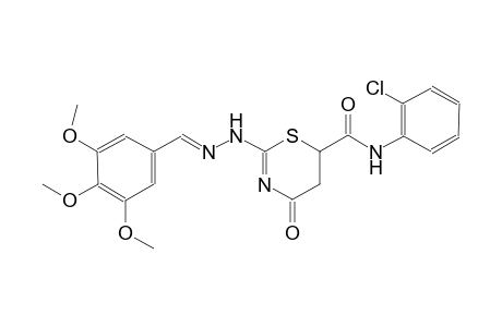 N-(2-chlorophenyl)-4-oxo-2-[(2E)-2-(3,4,5-trimethoxybenzylidene)hydrazino]-5,6-dihydro-4H-1,3-thiazine-6-carboxamide