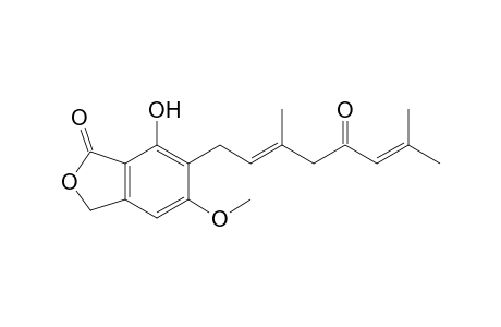 6-[(2E)-3,7-dimethyl-5-oxidanylidene-octa-2,6-dienyl]-5-methoxy-7-oxidanyl-3H-2-benzofuran-1-one