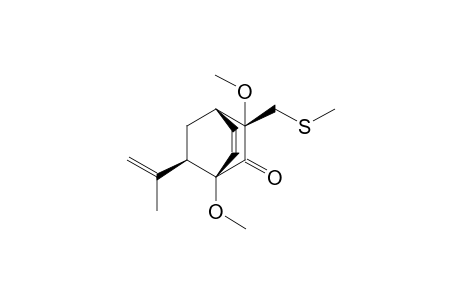 (1.alpha.,3S*,4a.alpha.,7R*)-7-Isopropenyl-1,3-dimethoxy-3-(methylthiomethyl)bicyclo[2.2.0]oct-5-en-2-one