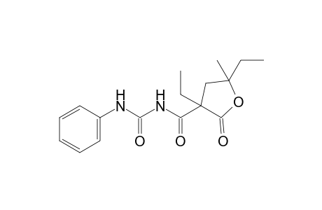 2-ethyl-4-hydroxy-4-methyl-2-(4-phenylallophanyl)hexanoic acid, gamma-lactone