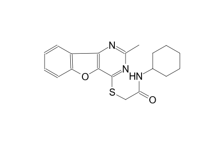 N-cyclohexyl-2-[(2-methyl[1]benzofuro[3,2-d]pyrimidin-4-yl)sulfanyl]acetamide