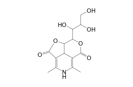 1, 7-dioxa-4-azaacenaphtylene-2, 6(1H, 7H)-dione, 2b, 2c, 4, 8-tetrahydro-8-(1, 2, 3-trihydroxypropyl)-3, 5-dimethyl-