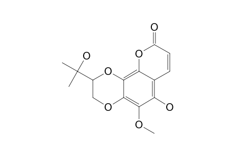 PURPURASOLOL;2,3-DIHYDRO-6-HYDROXY-2-(1-HYDROXY-1-METHYLETHYL)-5-METHOXY-9H-PYRANO-[2,3-F]-1,4-BENZODIOXIN-9-ONE