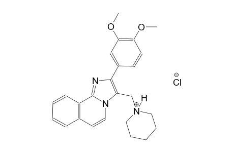 piperidinium, 1-[[2-(3,4-dimethoxyphenyl)imidazo[2,1-a]isoquinolin-3-yl]methyl]-, chloride