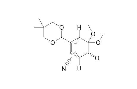 (1R*,2R*,4S*)-5-(5,5-Dimethyl-1,3-dioxan-2-yl)-8,8-dimethoxy-7-oxobicyclo[2.2.2]oct-5-ene-2-yl cyanide