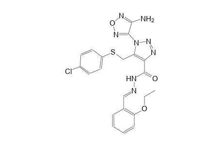 1-(4-amino-1,2,5-oxadiazol-3-yl)-5-{[(4-chlorophenyl)sulfanyl]methyl}-N'-[(E)-(2-ethoxyphenyl)methylidene]-1H-1,2,3-triazole-4-carbohydrazide