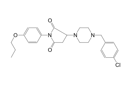 3-[4-(4-chlorobenzyl)-1-piperazinyl]-1-(4-propoxyphenyl)-2,5-pyrrolidinedione