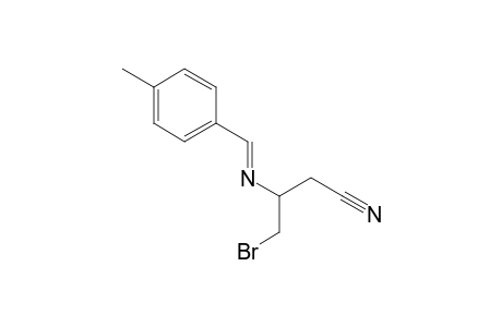 (E)-4-Bromo-3-{[(4-methylphenyl)methylene]amino}butanenitrile