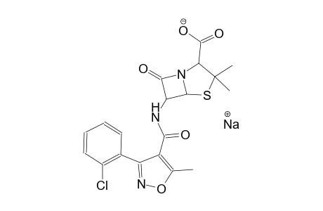 sodium 6-{2-[3-(2-chlorophenyl)-5-methyl-1,2-oxazol-4-yl]-2-oxoethyl}-3,3-dimethyl-7-oxo-4-thia-1-azabicyclo[3.2.0]heptane-2-carboxylate