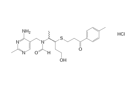 N-[(4-amino-2-methyl-5-pyrimidinyl)methyl]-N-{4-hydroxy-1-methyl-2-[(2-p-toluoylethyl)thio]-1-butenyl}formamide, monohydrochloride