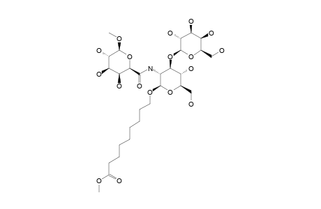 8-METHOXYCARBONYLOCTYL-BETA-D-GALACTOPYRANOSYL-(1->3)-2-DEOXY-2-(METHYL-BETA-D-GALACTOPYRANOSYLURONAMIDE)-BETA-D-GLUCOPYRANOSIDE