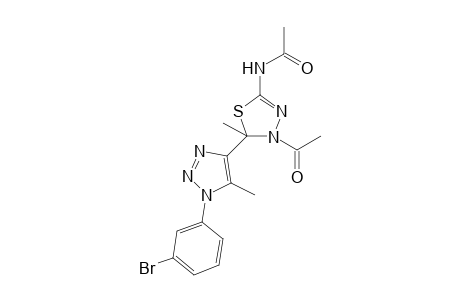 N-(4-acetyl-5-(1-(3-bromophenyl)-5-methyl-1H-1,2,3-triazol-4-yl)-5-methyl-4,5-dihydro-1,3,4-thiadiazol-2-yl)acetamide