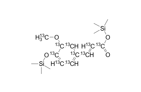 trimethylsilyl (E)-3-(5-(1(13)C)methoxy-4-trimethylsilyloxy-(1,2,3,4,5,6-(13)C6)cyclohexa-1,3,5-trien-1-yl)(1,2,3-(13)C3)prop-2-enoate