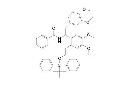 N-[1-[2-[2-[(tert-butyldiphenylsilyl)oxy]ethyl]-4,5-dimethoxyphenyl]-2-(3,4-dimetjoxyphenyl)ethyl]benzamide