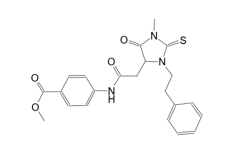 methyl 4-({[1-methyl-5-oxo-3-(2-phenylethyl)-2-thioxo-4-imidazolidinyl]acetyl}amino)benzoate