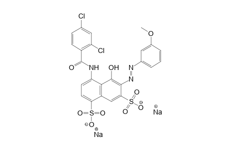 Disodium 4-[(2,4-dichlorobenzoyl)amino]-5-hydroxy-6-[(3-methoxyphenyl)diazenyl]-1,7-naphthalenedisulfonate