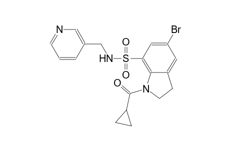 1H-indole-7-sulfonamide, 5-bromo-1-(cyclopropylcarbonyl)-2,3-dihydro-N-(3-pyridinylmethyl)-