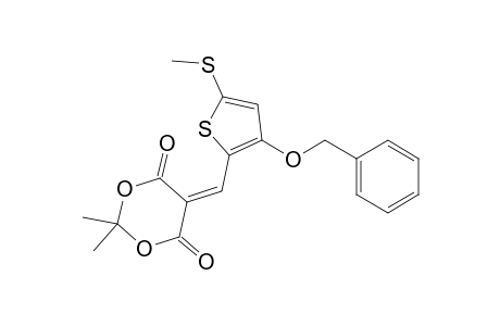 2,2-Dimethyl-5-[(5-methylsulfanyl-3-phenylmethoxy-thiophen-2-yl)methylidene]-1,3-dioxane-4,6-dione