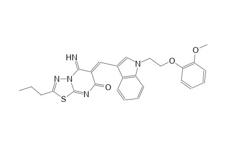 7H-[1,3,4]thiadiazolo[3,2-a]pyrimidin-7-one, 5,6-dihydro-5-imino-6-[[1-[2-(2-methoxyphenoxy)ethyl]-1H-indol-3-yl]methylene]-2-propyl-, (6Z)-