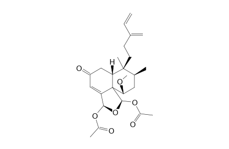 CASEABALANSIN_F;REL-(5-R,6-R,8-S,9-S,10-R,18-S,19-R)-18,19-DIACETOXY-18,19-EPOXY-6-METHOXYCLERODA-3,13-(16),14-TRIEN-2-ONE