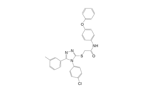 2-{[4-(4-chlorophenyl)-5-(3-methylphenyl)-4H-1,2,4-triazol-3-yl]sulfanyl}-N-(4-phenoxyphenyl)acetamide