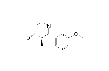 4-Piperidinone, 2-(3-methoxyphenyl)-3-methyl-, trans-